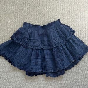 Aerie Rock n’ Ruffle Blue Tie-Dye Skirt